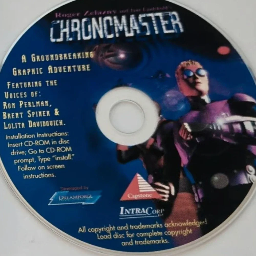 Chronomaster PC Game 1995 Capstone Roger Zelazny Ron Perlman Sci-Fi Adventure